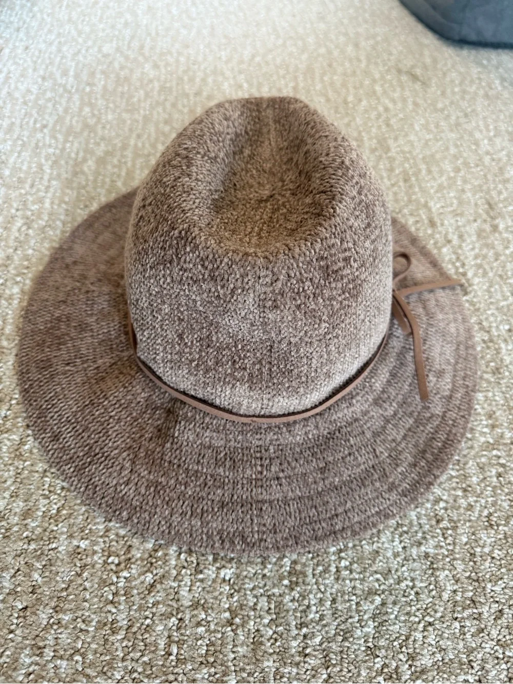 A New Day Taupe Wide Brim Fedora Hat | Textured Boho Rancher Fall Women’s